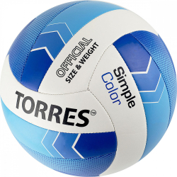 Мяч волейбольный Torres Simple Color р.5 синт. кожа бело-сине-голубой V323115