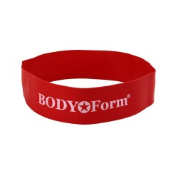 Эспандер петля латексная 60х5х0.09 см, 18 кг Body Form красная BF-RL100