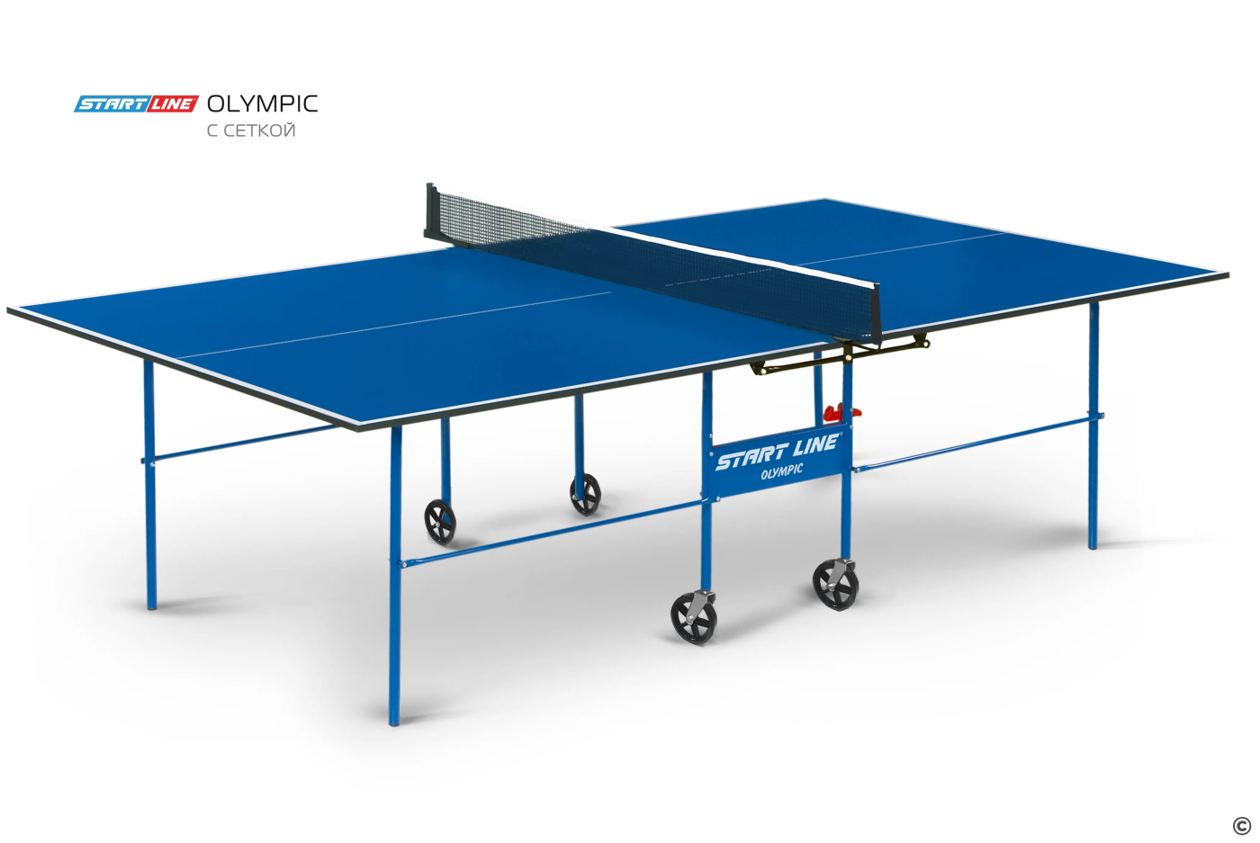 Теннисный стол Start Line Olympic с сеткой blue 6021 Реальное фото Теннисный стол Start Line Olympic с сеткой blue 6021 от магазина Спортев