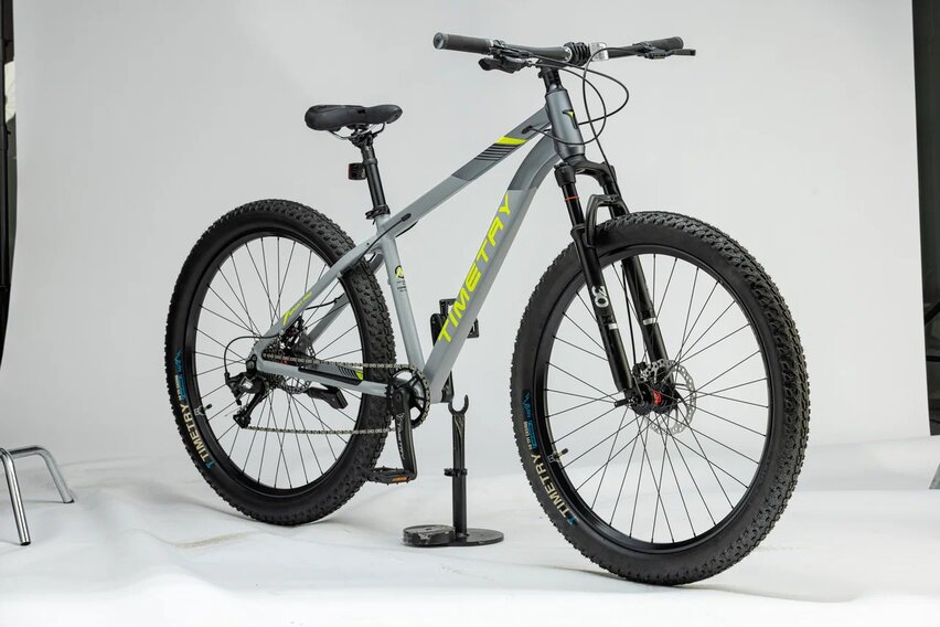 Велосипед Timetry TT299 27.5" 9 скор. серый Реальное фото Велосипед Timetry TT299 27.5" 9 скор. серый от магазина Спортев