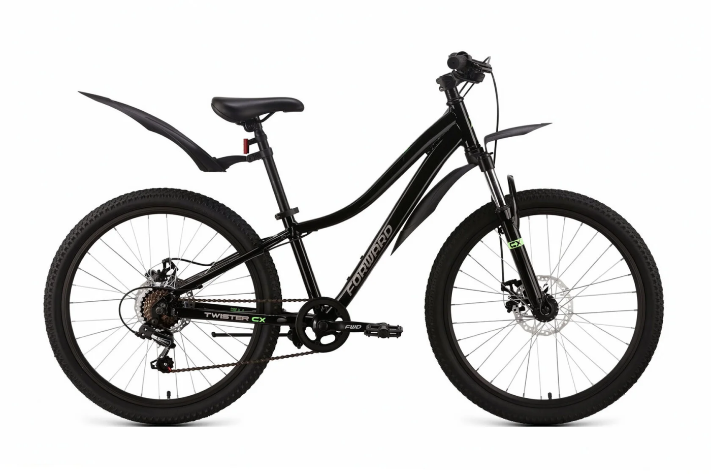 Реальное фото Велосипед Forward Twister CX 24 (2026) черный от магазина Спортев