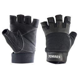Перчатки Torres PL6051 нейлон/натуральная кожа черные