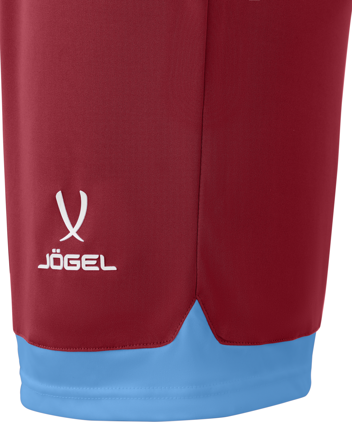 Реальное фото Шорты игровые JÖGEL DIVISION PerFormDRY Union Shorts, гранатовый/голубой/белый от магазина Спортев