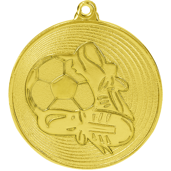 Реальное фото Медаль MMC 9750/G футбол (D-50 мм, s-2,5 мм) от магазина СпортЕВ