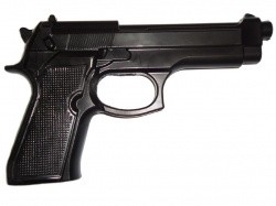 Пистолет тренировочный ПТ-1М мягкий термоэластопласт 430гр. черный