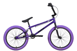 Велосипед Stark Madness BMX 4 (2024) серо-фиолетовый/черный/фиолетовый