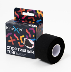 Тейп спортивный Kinexib 9,1 м * 3,8 см черный 20780