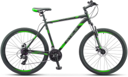 Велосипед Stels Navigator-700 MD 27.5" (2021) черный/зеленый F010