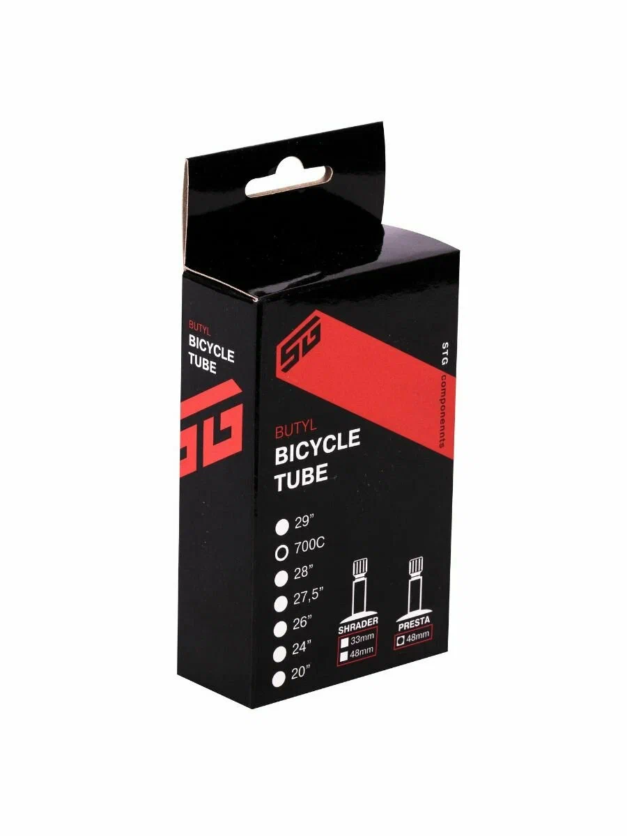 Реальное фото Камера 700x25x30с STG бутил велониппель 48 мм Х127226 от магазина Спортев