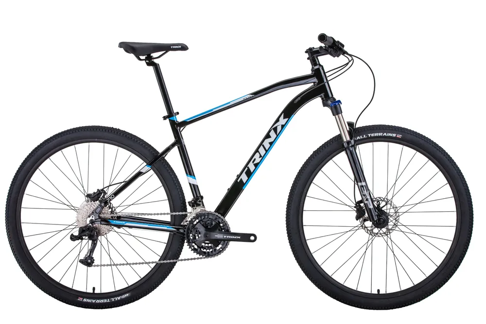 Реальное фото Велосипед TRINX M1000 PRO 29" черный/белый/синий от магазина СпортЕВ