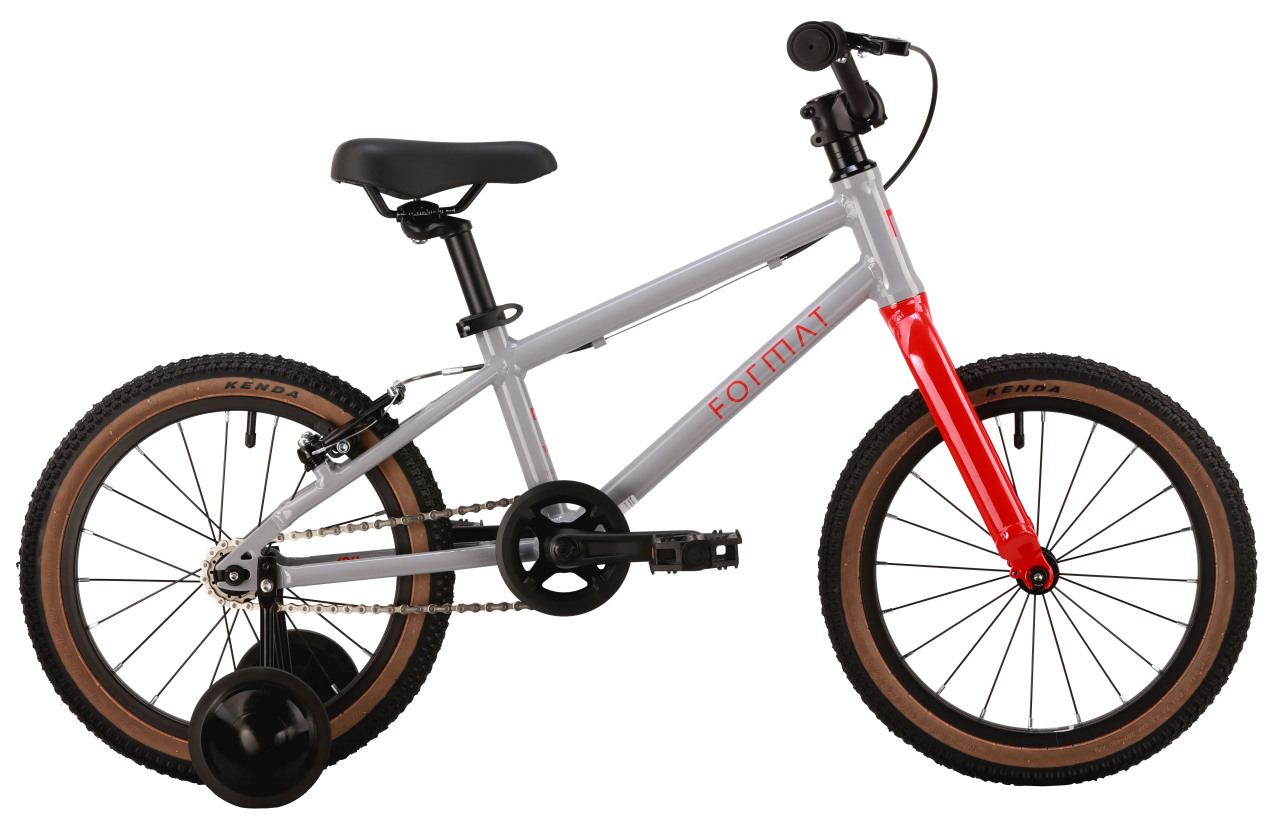 Реальное фото Велосипед Format Kids 16" LE 2026 серо-красный от магазина Спортев