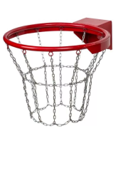 Кольцо баскетбольное №7 с упором с цепью, антивандальное d=450 мм