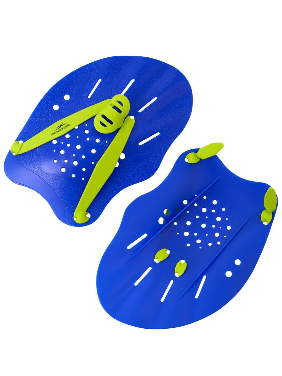 Реальное фото Лопатки для плавания 25DEGREES Alfa 25D22008 синий/лайм 1727 от магазина Спортев
