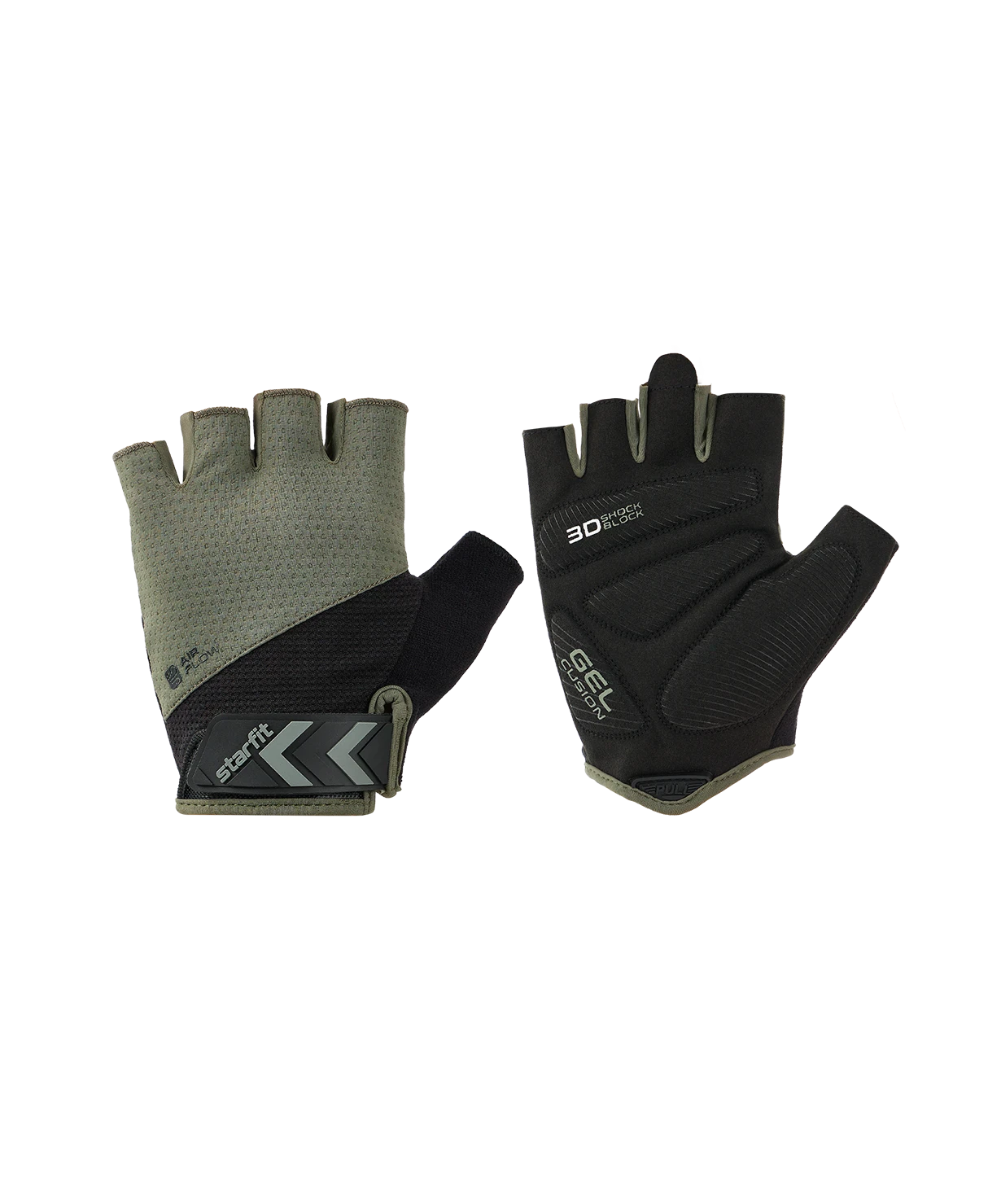 Реальное фото Перчатки StarFit WG-204 черный-хаки 4449 от магазина Спортев