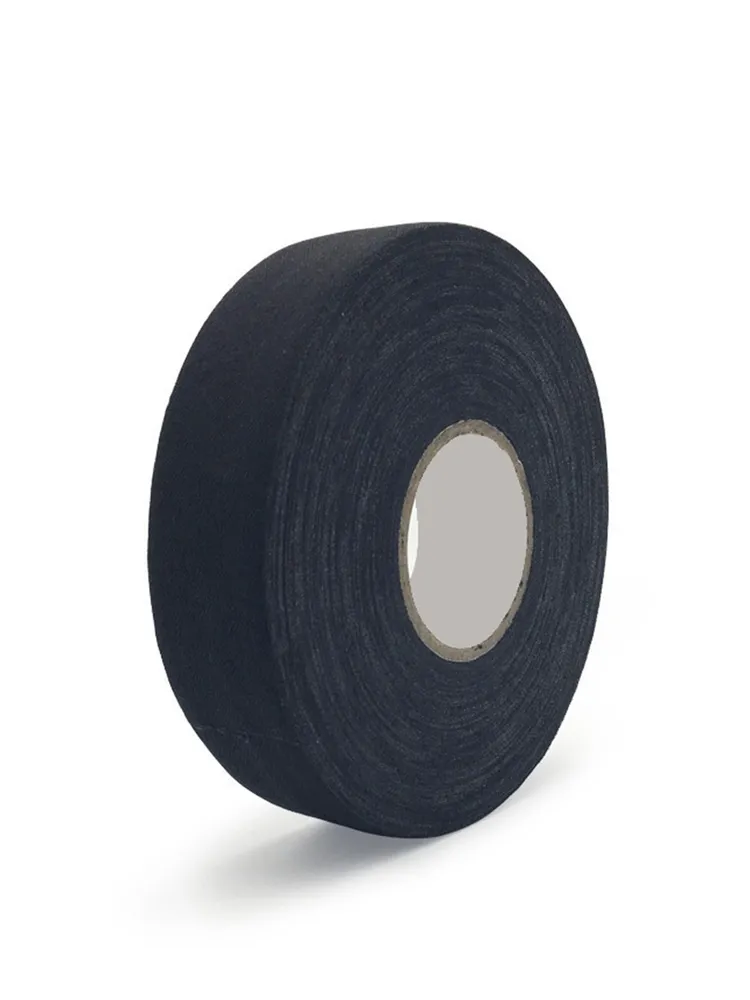 Реальное фото Лента хоккейная 25мм х 25м TechTeam черная 14938 от магазина Спортев