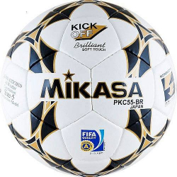 Мяч футбольный Mikasa PKC55BR-1 р.5 ПУ руч.сш. бел-чер-зол