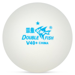 Мяч для настольного тенниса Double Fish No-Star Ball 40+ мм белый (1 шт) V40+