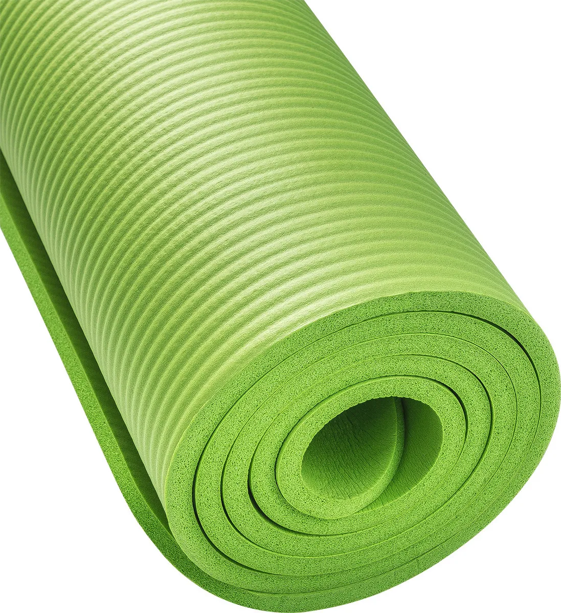 Реальное фото Коврик для йоги 180х60х1 см Stingrey YW-10FG ярко-зеленый от магазина СпортЕВ