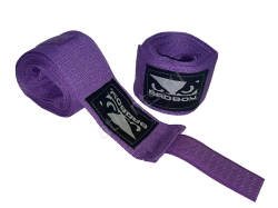 Бинты боксерские 2.5 м хлопок BadBoy ВВ-109PR фиолетовые