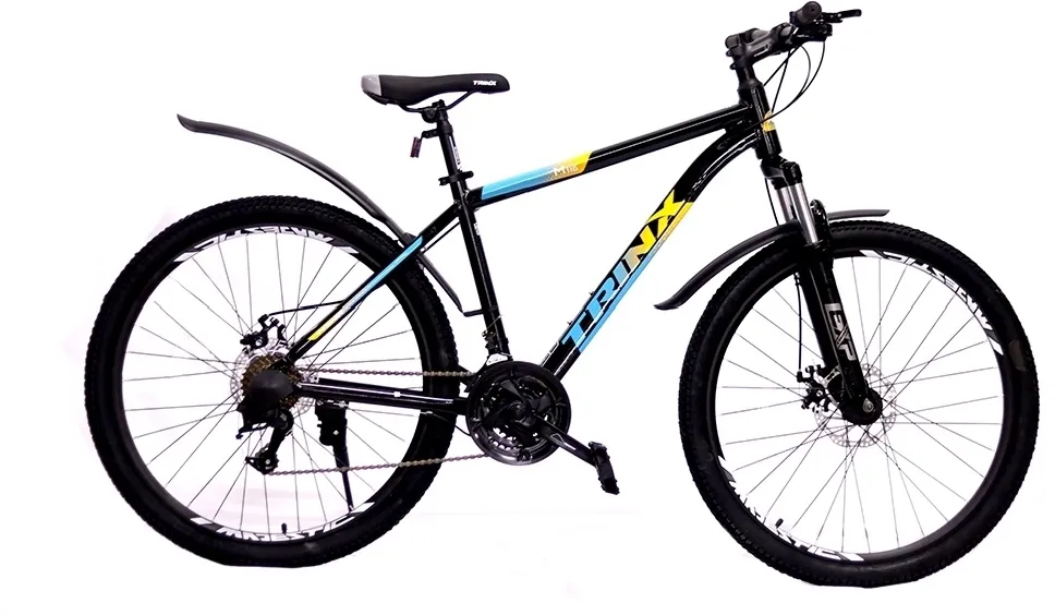 Реальное фото Велосипед TRINX M116 26" черный/синий/желтый от магазина СпортЕВ