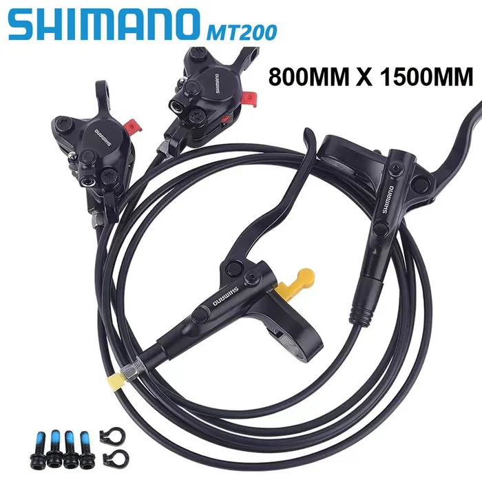 Реальное фото Комплект гидравлических тормозов Shimano BL-MT200 (передний+задний) от магазина СпортЕВ