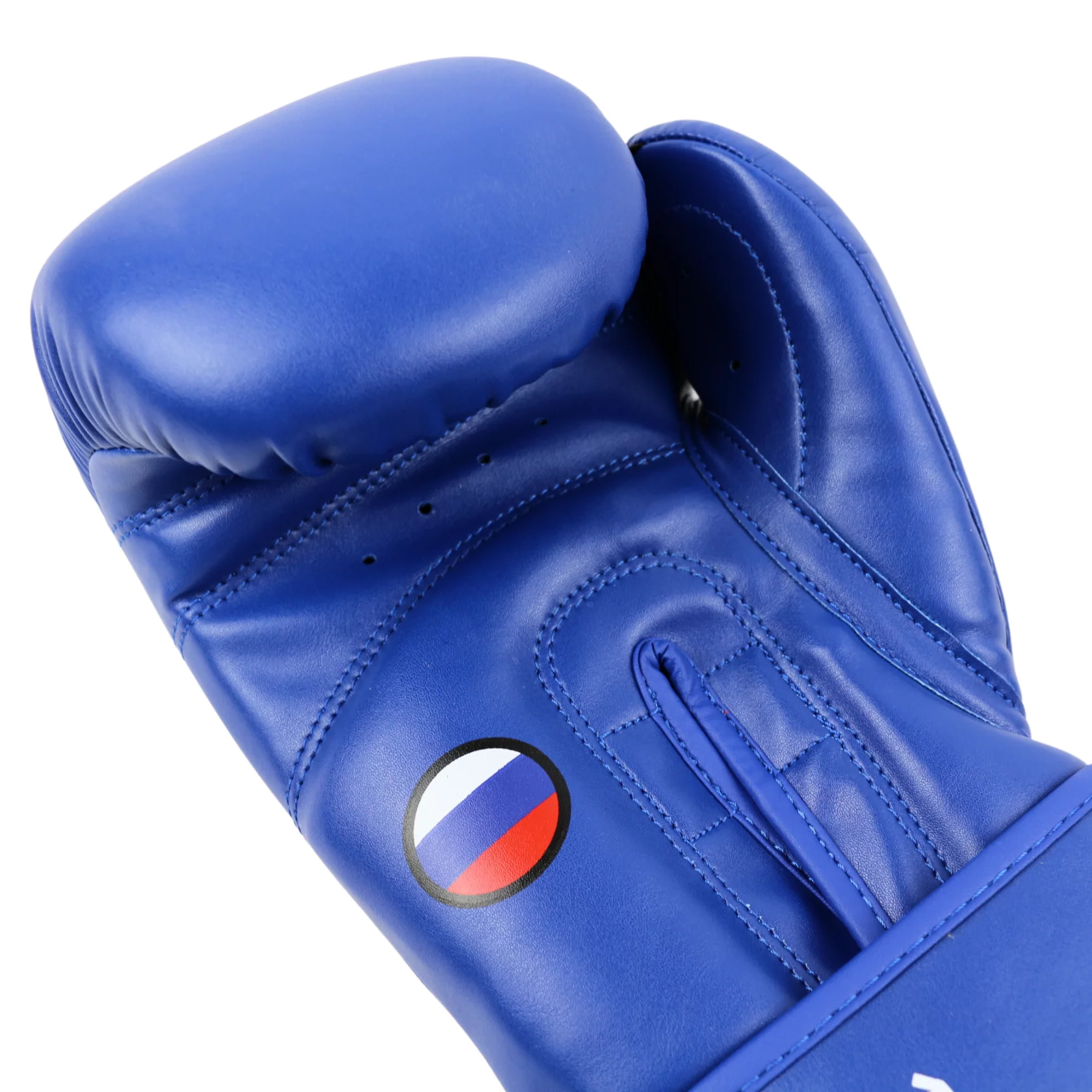 Реальное фото Перчатки боксерские BoyBo Titan кожа, одобрены ФРБ, синие IB-23-1 от магазина СпортЕВ