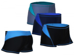 Шорты для плавания Skat 2882Д детские черные с синими вставками