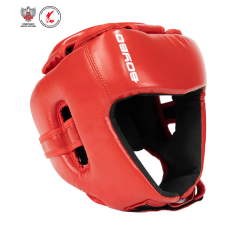 Шлем боксерский BoyBo Twin-R IKB-42R одобрен ФБР, ФКР, красный 7748