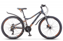 Велосипед Stels Navigator-610 D 26" (2021) антрацитовый/оранжевый V010