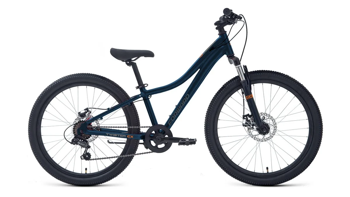 Реальное фото Велосипед Forward Twister CX 24 (2026) синий от магазина Спортев