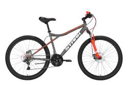 Велосипед Stark Slash 26.1 D Steel (2022) серый/красный
