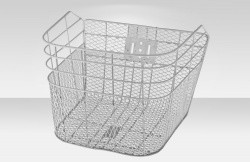 Велокорзина JL-027 передняя белая для 28" 270045