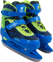 Коньки раздвижные TechTeam Iceroll синий/зеленый